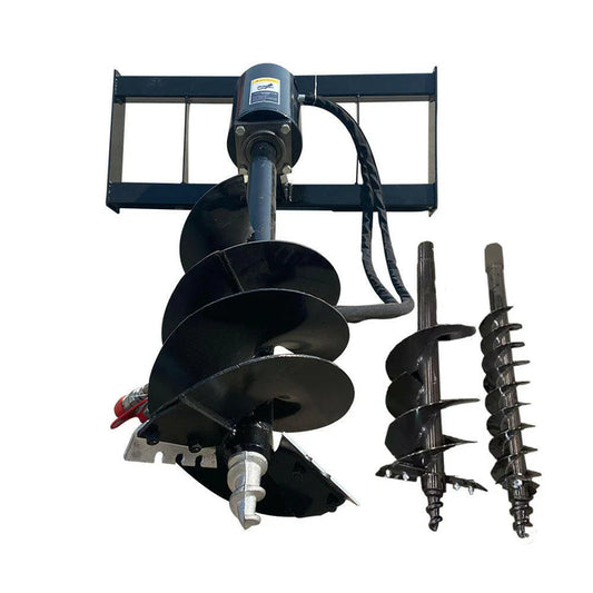 SKID STEER HYDRAULIC AUGER WITH 3 BITS FOR SALE 12-16 GPM | SSECAG-Y
