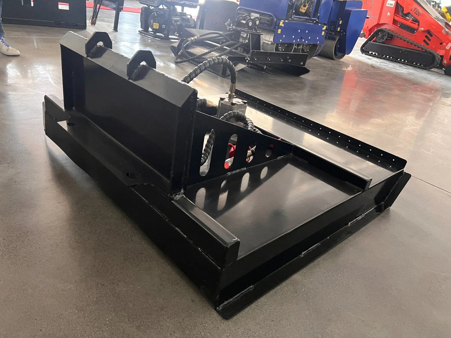 AGT 35in Mini Skid Steer Brush Cutter with 2 Blades Loader Attachments | M-RC