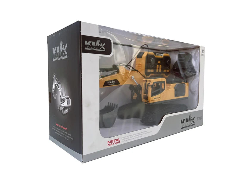 Alloy Remote Control Excavator Model with Interchangeable Attachments | WJMX-4D-E1