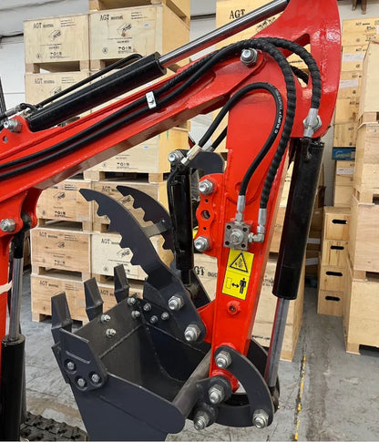 1 Ton, Upgraded Mini Excavator W/Pilot control & Swing Boom & Hydraulic Thumb | DM12X-PLUS