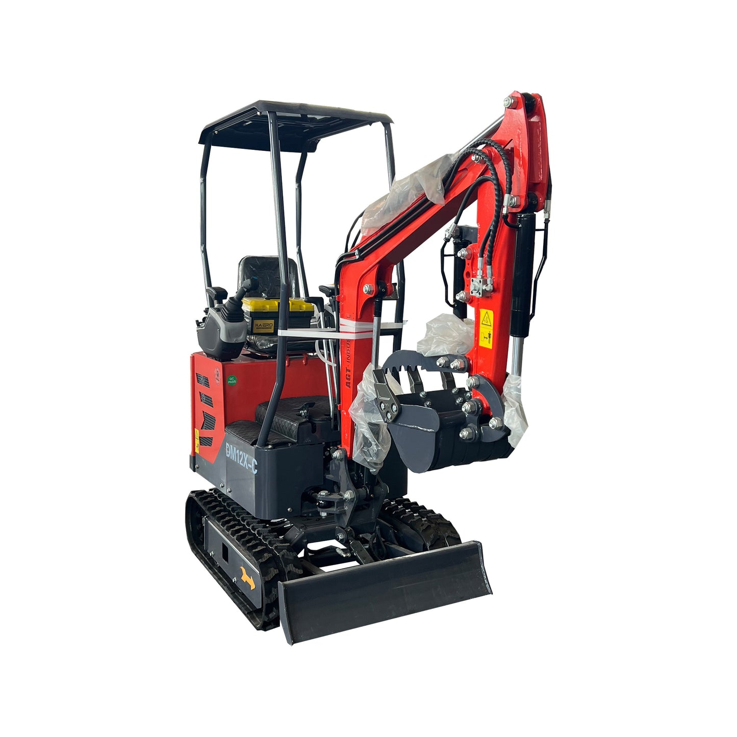 1 Ton,Upgraded Mini Excavator W/Pilot Control  & Swing Boom &Hydraulic Thumb | DM12X-C