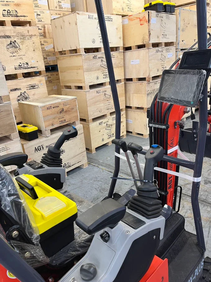 1 Ton, Upgraded Mini Excavator W/Pilot control & Swing Boom & Hydraulic Thumb | DM12X-PLUS