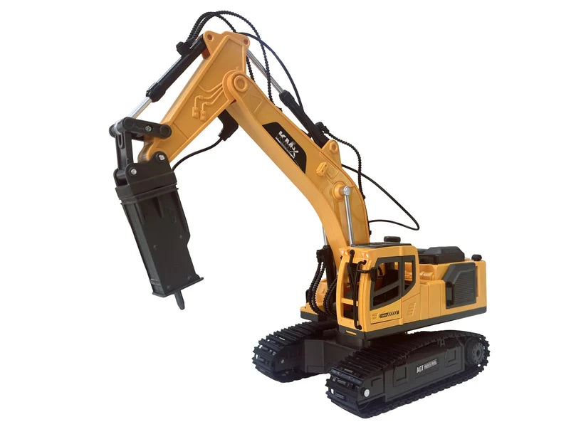 Alloy Remote Control Excavator Model with Interchangeable Attachments | WJMX-4D-E1