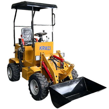24HP RATO Gasoline Engine Mini Skid Compact Track Loader Wheeled | KRW23