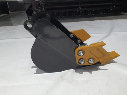12in Tooth Bucket with Teeth For H12/QH12 Mini Excavator Digger Attachment | 12EX-WD12