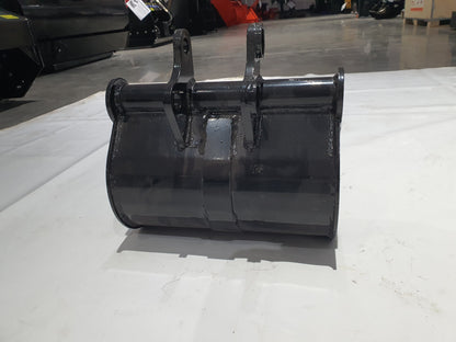 AGT 15in Mini Excavator Toothless Bucket without Teeth Buckets Black | 12EX-WD15B