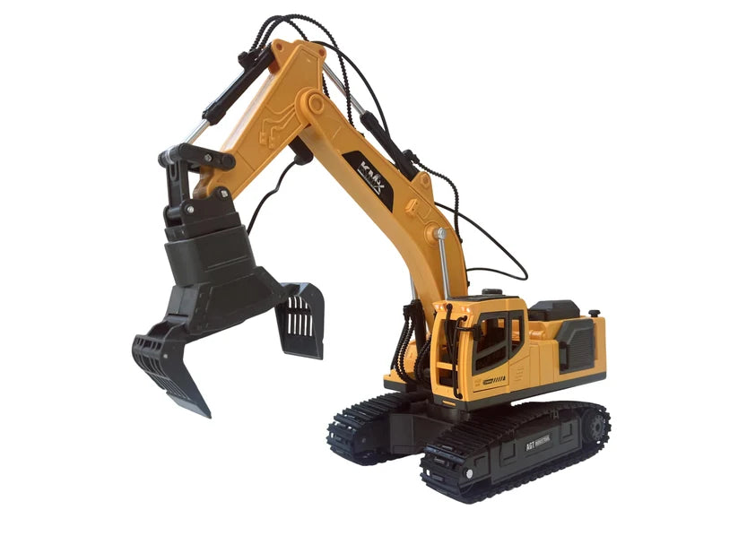 Alloy Remote Control Excavator Model with Interchangeable Attachments | WJMX-4D-E1