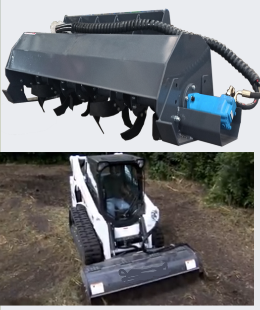 AGT72" SKID STEER HYDRAULICTILLER -32PCS BLADES | ECSSTR072