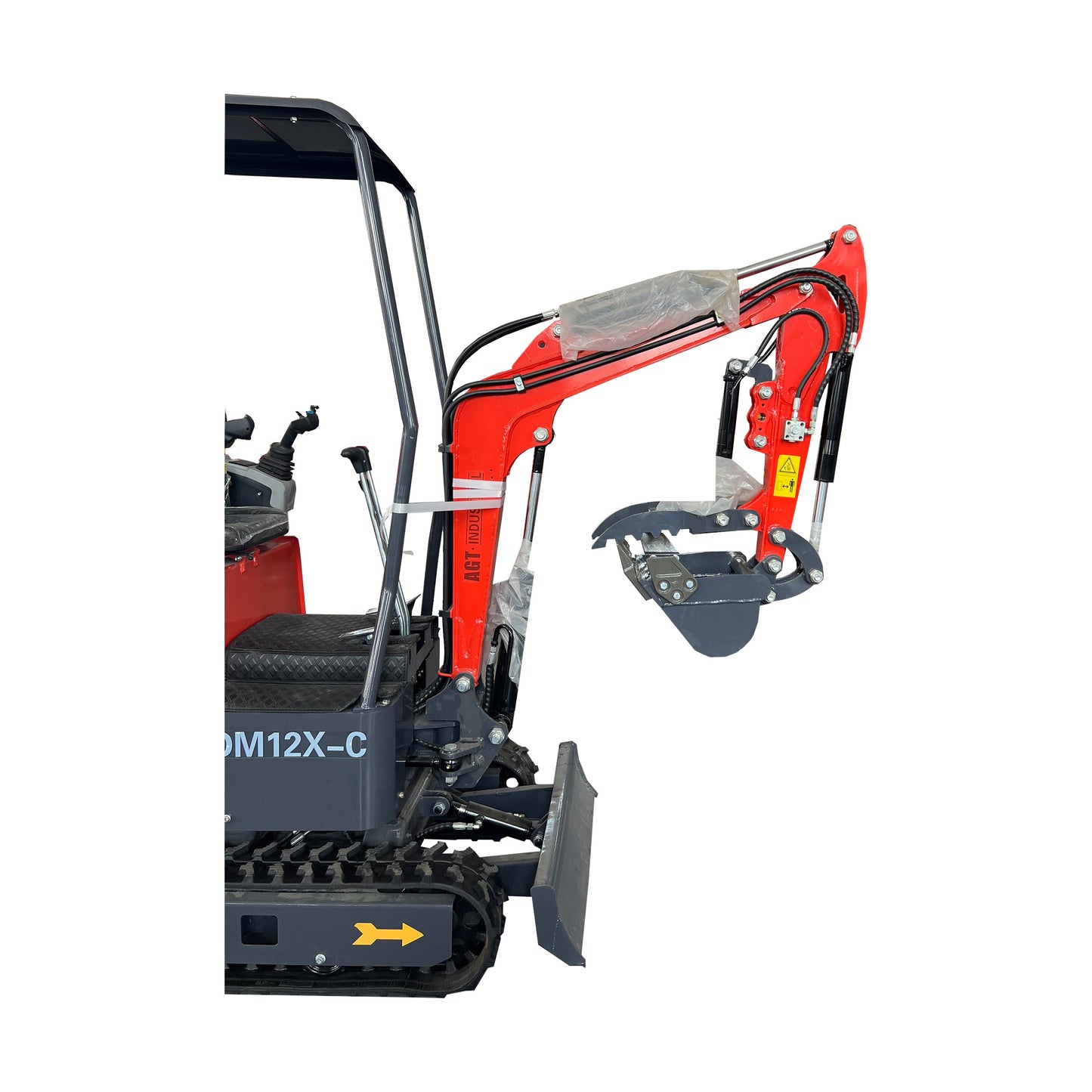 1 Ton,Upgraded Mini Excavator W/Pilot Control  & Swing Boom &Hydraulic Thumb | DM12X-C