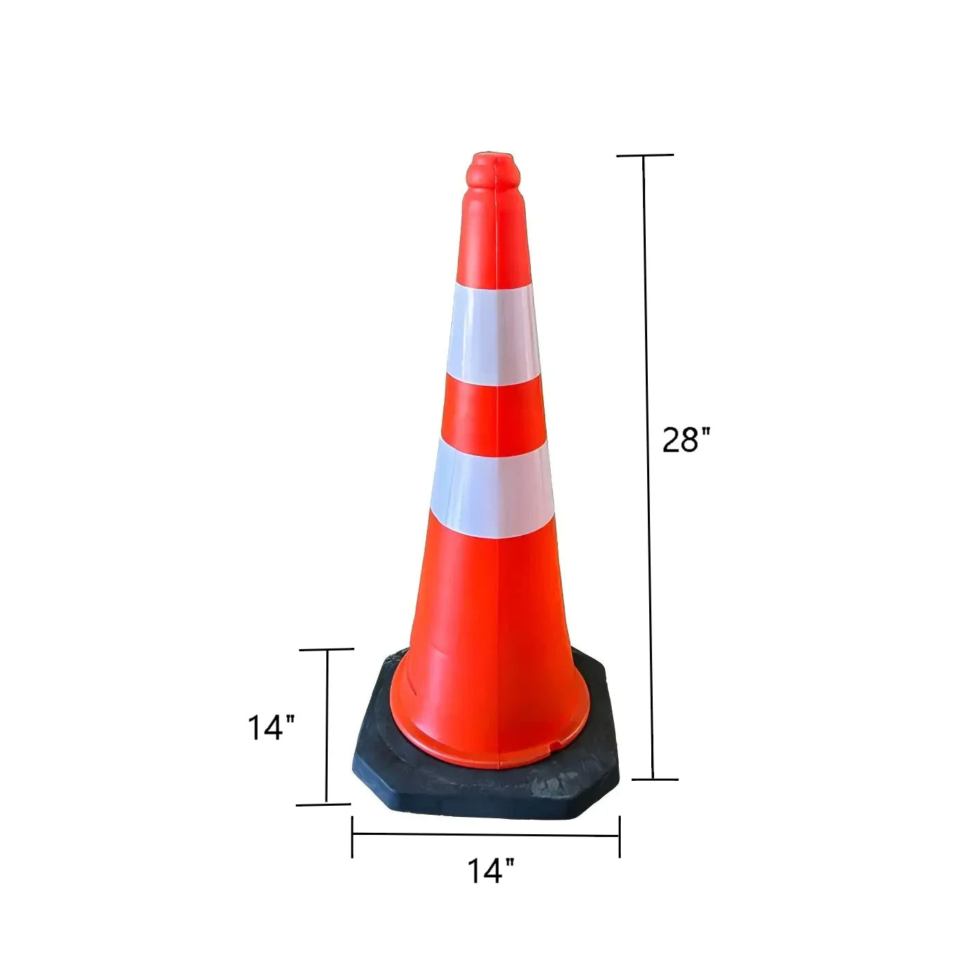 50PCS 28” Fluorescent PVC Traffic ConesWeatherproof Construction Safety Cones | AGT-75TC