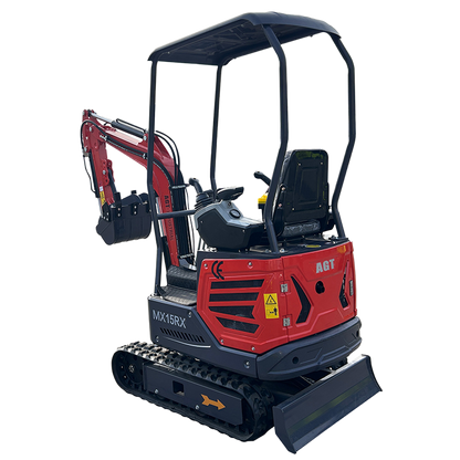 1 Ton 13.5 HP Mini Excavator with Rato R420D Gas Engine EPA | MX15RX