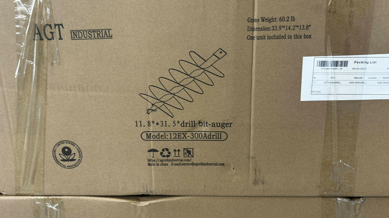 12" Mini Excavator Replacement Auger Bit 31.5" Deep | 12EX-300Adrill
