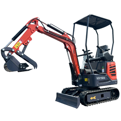1 Ton 13.5 HP Mini Excavator with Rato R420D Gas Engine EPA | MX15RX