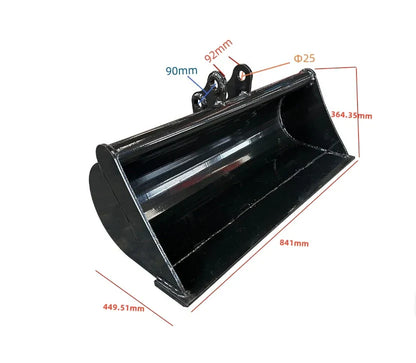 AGT 32" Toothless Bucket For 1-2ton Mini Excavators | 12EX-WD32B