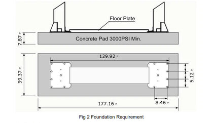 10000 LB CAPACITY, TWO-POST AUTO CARLIFT | AGT-B1000