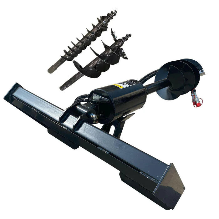 SKID STEER HYDRAULIC AUGER WITH 3 BITS FOR SALE 12-16 GPM | SSECAG-Y