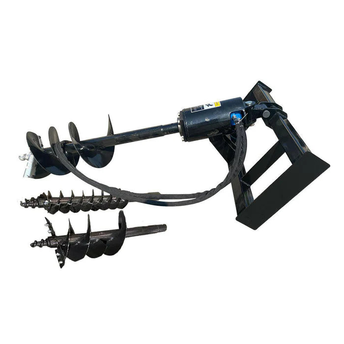 SKID STEER HYDRAULIC AUGER WITH 3 BITS FOR SALE 12-16 GPM | SSECAG-Y