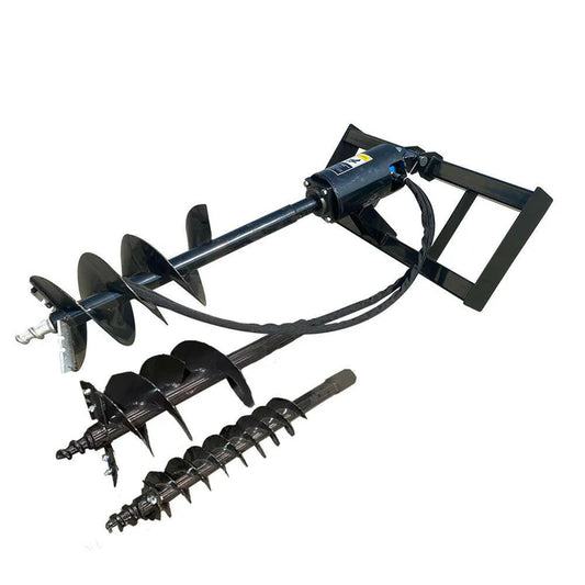 SKID STEER HYDRAULIC AUGER WITH 3 BITS FOR SALE 12-16 GPM | SSECAG-Y