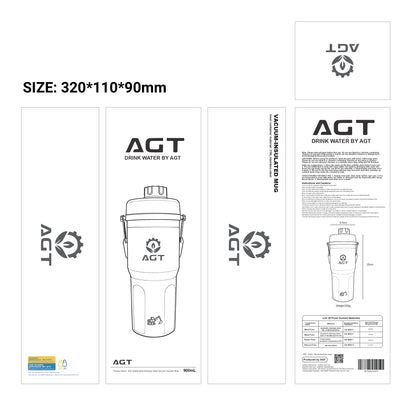 AGT Stainless Steel Antibacterial Vacuum Insulated Cup | BWB-GL-322L