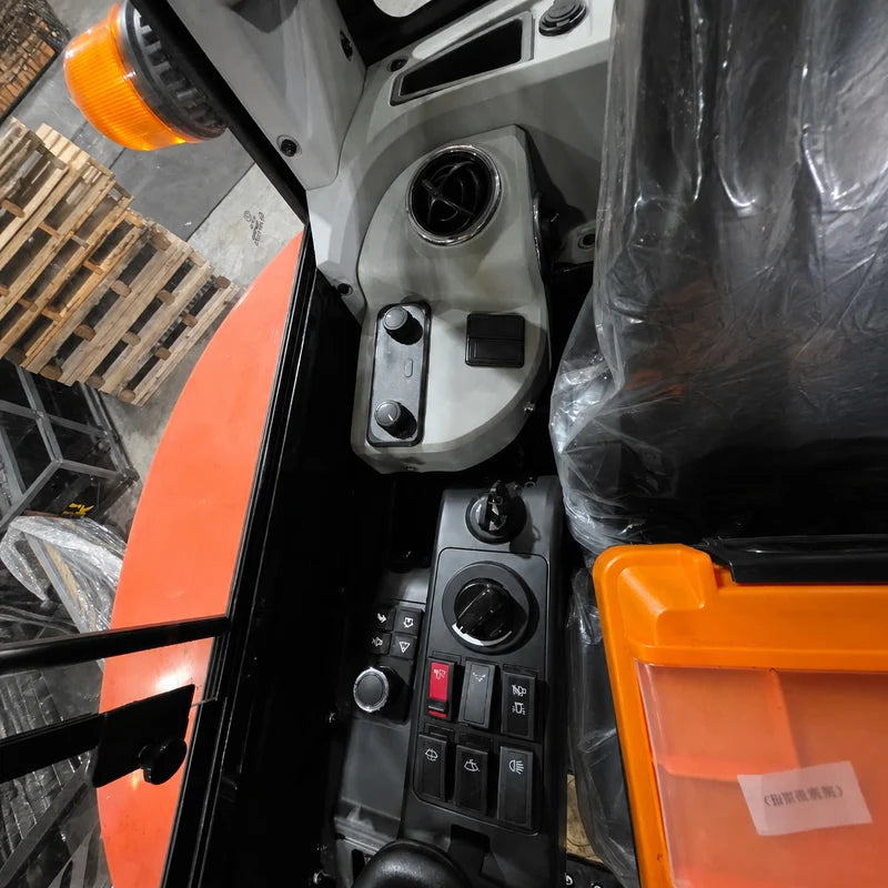3.8 Ton Mini Excavator w/ Kubota D1703 24.4 HP Engine, 122.8" Dig Depth, A/C Cab, Hydraulic Thumb, 4-Way Dozer Blade & Quick Coupler | CFG-45UF