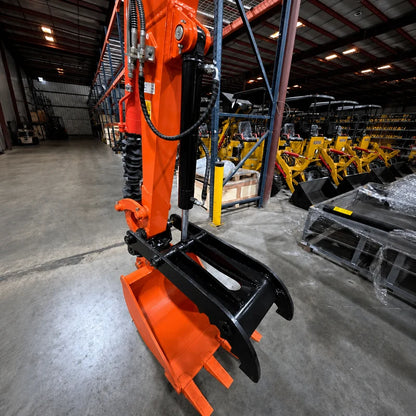 3.8 Ton Mini Excavator w/ Kubota D1703 24.4 HP Engine, 122.8" Dig Depth, A/C Cab, Hydraulic Thumb, 4-Way Dozer Blade & Quick Coupler | CFG-45UF