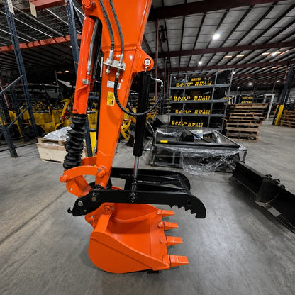 3.8 Ton Mini Excavator w/ Kubota D1703 24.4 HP Engine, 122.8" Dig Depth, A/C Cab, Hydraulic Thumb, 4-Way Dozer Blade & Quick Coupler | CFG-45UF