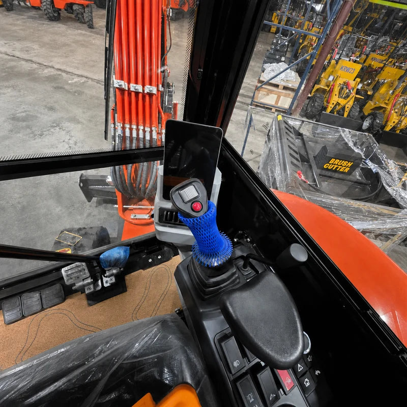3.8 Ton Mini Excavator w/ Kubota D1703 24.4 HP Engine, 122.8" Dig Depth, A/C Cab, Hydraulic Thumb, 4-Way Dozer Blade & Quick Coupler | CFG-45UF