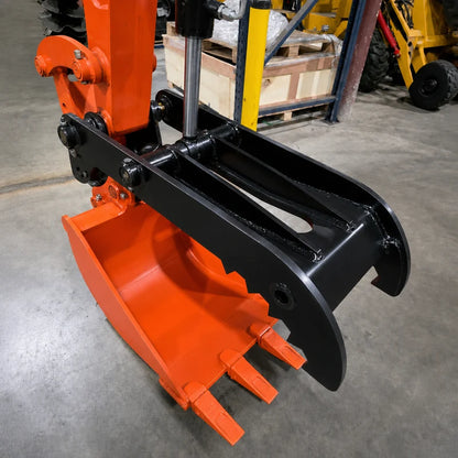 3.8 Ton Mini Excavator w/ Kubota D1703 24.4 HP Engine, 122.8" Dig Depth, A/C Cab, Hydraulic Thumb, 4-Way Dozer Blade & Quick Coupler | CFG-45UF