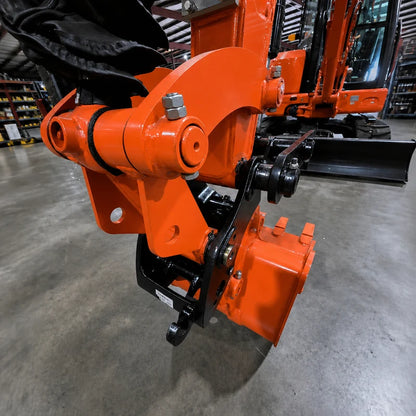 3.8 Ton Mini Excavator w/ Kubota D1703 24.4 HP Engine, 122.8" Dig Depth, A/C Cab, Hydraulic Thumb, 4-Way Dozer Blade & Quick Coupler | CFG-45UF