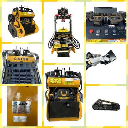 1 Ton Mini Crawler Skid Steer Compact Track Loader 23hp Gas RATO EPA Engine | CRT23