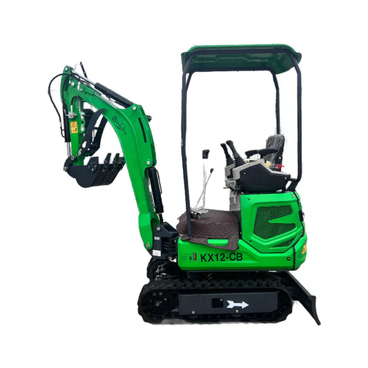 1 TON, B&S ENGINE MINI SMALL EXCAVATOR W/ HYDRAULIC THUMB & SWING BOOM | KX12-CB