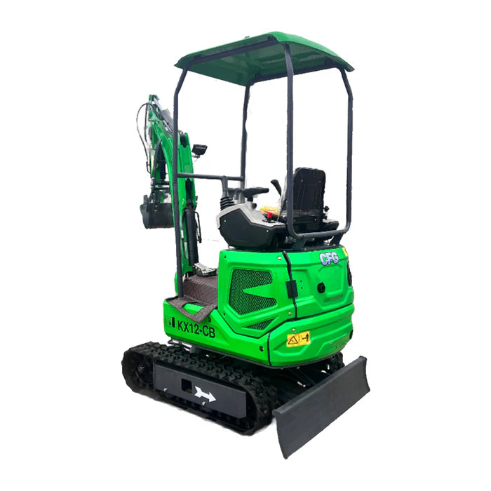 1 TON, B&S ENGINE MINI SMALL EXCAVATOR W/ HYDRAULIC THUMB & SWING BOOM | KX12-CB