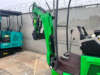 1 TON, B&S ENGINE MINI SMALL EXCAVATOR W/ HYDRAULIC THUMB & SWING BOOM | KX12-CB