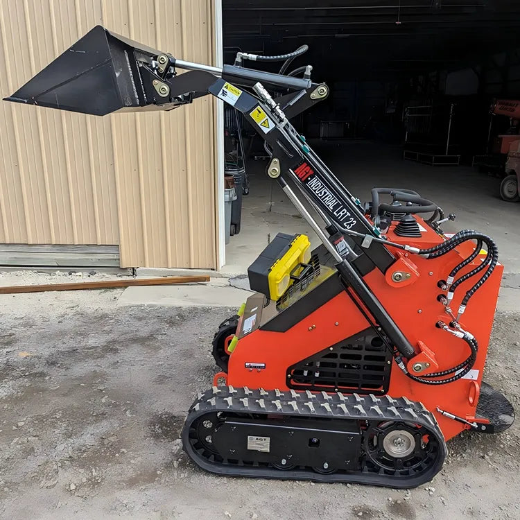1 Ton Mini Skid Steer Track Loader w/ Rato R740D 23HP Gas Engine, 485 lbs Lifting Capacity | LRT23