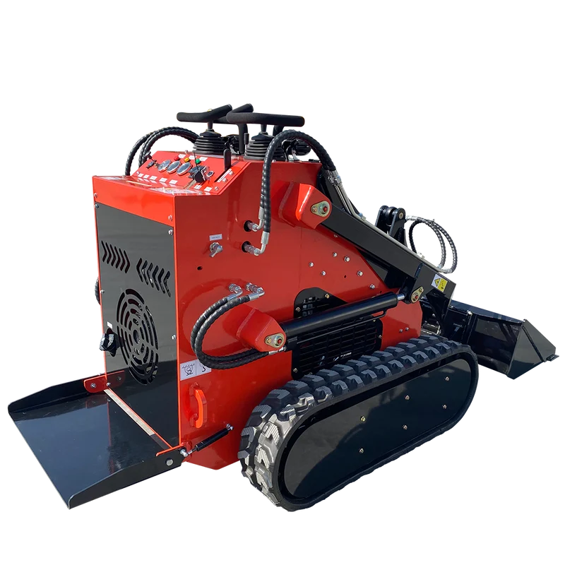 1 Ton Mini Skid Steer Track Loader w/ Rato R740D 23HP Gas Engine, 485 lbs Lifting Capacity | LRT23