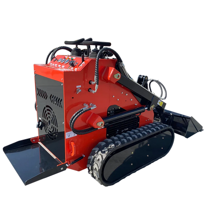 1 Ton Mini Skid Steer Track Loader w/ Rato R740D 23HP Gas Engine, 485 lbs Lifting Capacity | LRT23