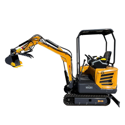 1.2TonMini Excavator Digger 23HP Gasoline Engine with Hydraulic Thumb | MX20R