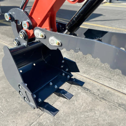 1 Ton Mini Excavator w/ R740D 23.5HP Engine, Enclosed Cab w/ A/C & Pilot Control | QK20R