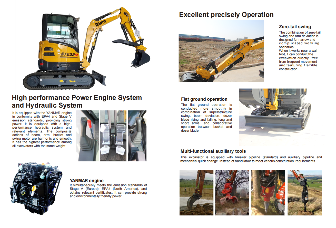 2.8 Ton Yanmar Diesel Engine Miniexcavator W/ Hydraulic Thumb | CFG-STE35SR