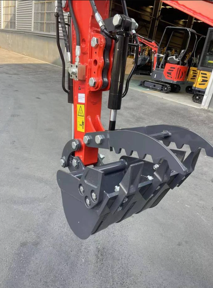 1 Ton, Upgraded Mini Excavator W/Pilot control & Swing Boom & Hydraulic Thumb | DM12X-PLUS