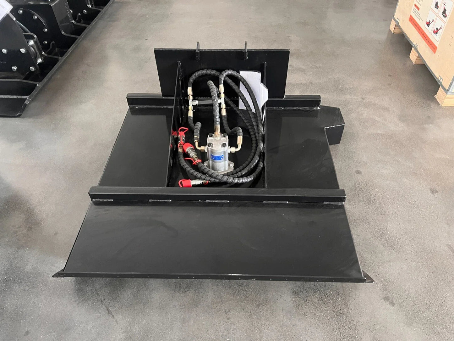 AGT 35in Mini Skid Steer Brush Cutter with 2 Blades Loader Attachments | M-RC