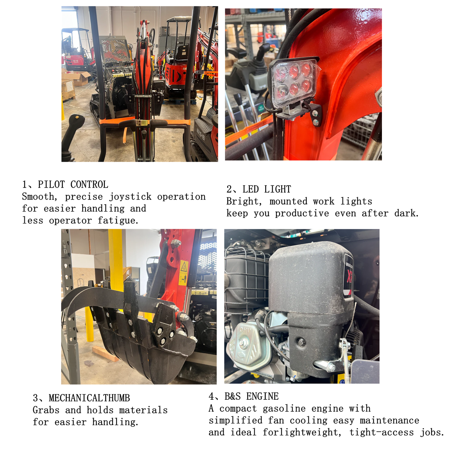 1 Ton 13.5HP B&S Engine Mini Excavator W/Pilot Control | MX15-B