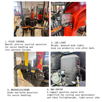 1 Ton 13.5HP B&S Engine Mini Excavator W/Pilot Control | MX15-B